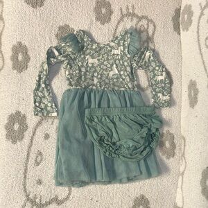 Little Sleepies Green Kids Casual Dress
